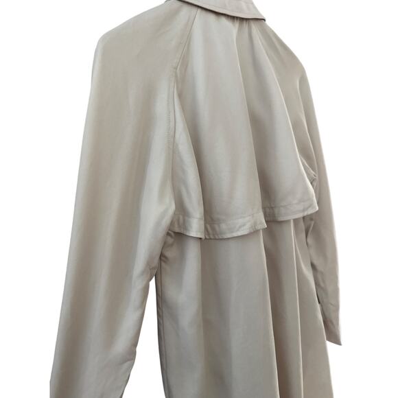 Aritzia Babaton Lawson Lightweight Trench Coat Cream Size Large - Picture 12 of 12